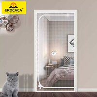 EROCACA Katzenbeständiger Netzbildschirm, Türschirm mit Reißverschlussanschluss, Katzenlauf, verdicktes Haustier für Zuhause, Schlafzimmer, Wohnzimmer
