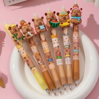 Capybara Erasable Gel Pens, Cute Cartoon Animal Pens For Students