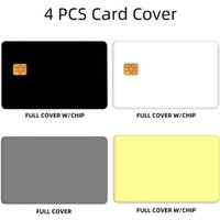 Solid Color 1 Set Of 4 Pcs Matte Film Cover Skin Sticker For Credit Card Bank Debit Bus Card