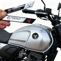 3pcs/Set Aluminum Alloy Stickers - Resident Evil Style, Decorative Metal Decals for Motorcycle & Car
