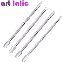 4pcs/Lot Stainless Steel Cuticle Remover Double Sided Finger Dead Skin Push Nail Cuticle Pusher Manicure Nail Care Tool