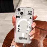 Plane Travel Ticket Japan Phone Case For IPhone 17 16 15 14 13 12 Pro Max Plus Magnetic Clear Case Slim Wireless Charging