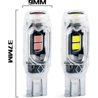 Flash stroboscopique 7 couleurs T10 LED W5W 194 168 protection en plastique 5smd 3030 lumière intérieure de voiture porte de lecture plaque d'immatriculation lampe à cale 12V
