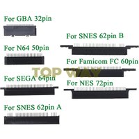 1PC Cartridge Slot 32/50/60/62/64/72 Pin Connector Interval For GBA SNES For SEGA NES Genesis For Famicom FC Connector Socket
