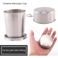 Stainless Steel Folding Cup Portable Outdoor Travel Camping Telescopic Cup Ourdoor Foldable Drinkware 75ml/150ml/250ml