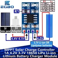 1-10PCS MPPT Solar Charge Controller SD05CRMA - 1A 3.7V/4.2V for 18650 Li-ion/LiPo Batteries | Solar Panel Charging Module