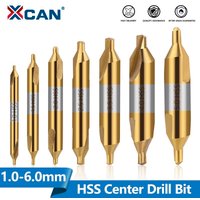 XCAN HSS Center Drill Bit 60 Degree Combined Countersinks Angle Bit 1.0 1.5 2.0 2.5 3.0 3.15 3.5 4.0 5.0 6.0mm Metal Drill Bit