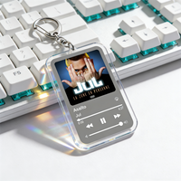 Popular French Rapper JUL Music Songs Keychains for Women Accessories Bag Oh Qu'elle Est Belle Code Keyings Jewelry Fans Gifts