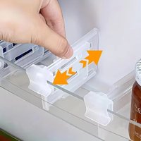 6-piece Adjustable Refrigerator Space Divider For Organizing And Extending Compartments With Seasoning Small Storage Partitions