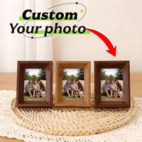 Custom Personalized Mini Photo Desktop Frame, Stereoscopic Design Wooden Picture Frame, Freestanding Decor for Office Desk