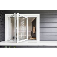 Factory Direct Aluminium Tempered Glass Bi Folding Windows Horizontal Folding Accordion Windows Aluminium Bifold Window