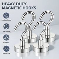 2-10Pcs Magnetic Hooks Super Strong Magnets Neodymium Magnet Powerful Magnets Hanging Hooks For Bathroom Kitchen Organizers