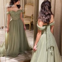 Green Prom Dress for Women Handmade Sequins Luxury Woman Party Dress Party Evening Elegant Luxury customized Celebrity Robe
