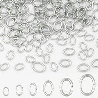 200pcs Oval Round Stainless Steel DIY Jewelry Findings Open Single Loops Jump Rings Split Ring For Jewelry Making DIY 3/4/6/8mm