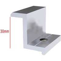 10Pcs Aluminum Alloy Solar Panel End Clamps for PV Module Racking Mounting System Photovoltaic Mounting Accessories