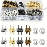 40pcs 14mm Magnetic Snap Fasteners Clasps Buttons Handbag Purse Wallet Craft Bags Parts Accessories Adsorption Buckle
