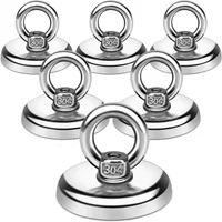 Super Strong Neodymium Magnets N52 Iman Ima Magnetic Fishing Magneat with Countersunk Hole Eyebolt for Salvage Fishing Magnet