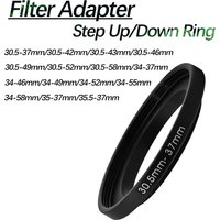 Camera Lens Filter Adapter Ring Step Up / Down Ring Metal 30.5 34 mm - 42 46 49 52 55 58 mm For UV ND CPL Lens Hood