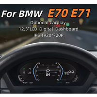For BMW X5 E70 X6 E71 2006-2013 Digital Instrument Cluster Carplay 12.3'' Car LCD Dashboard Speedometer
