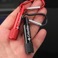 LED Flashlight with Logo Climbing Buckle Key Chain Pendant Mini Portable Strong Light Gift Flashlight Keychain Accessory