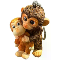 1Pcs 3D Cute Punch Monkey Holding Toy Bag Pendant Protect Punch Monkey Keychain Decoration For Backpack Purse Keys