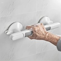 1Pc Elderly Safety Grab Bar - No Drilling Required for Installation, Non-Slip Bathroom Handle with Strong Suction Cup, Heavy-Duty Plastic Structure, Suitable for Bathrooms, Kitchens, Living Rooms