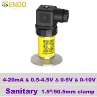 0 10V 0 5V 4 20mA 0.5 4.5V Signal Sanitary Pressure Transducer 1.5' Clamp 0 5psi 100 500 Psig 150 50 75 Psia AISI 316L Diaphragm