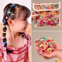 1 Pack Elastic Hair Bands Girls Baby Hair Accessories Child Head Rope Candy Color Scrunchies Headwear 100 Piece