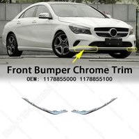 Front Bumper Chrome Trim Silver For 2016-2019 Mercedes-Benz CLA180/200/250 (W117) 1178855000 1178855100