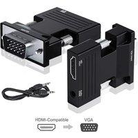 HDMI-compatible to VGA Adapter HD 1080P with 3.5mm Audio Cable For PC Laptop TV Box Projector HDMI-compatible to VGA Converter