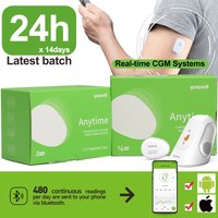 Blood Glucose Monitor For Apple Android 24h Dynamic Finger-Free Monitoring Bluetooth Blood Glucose Sensor Multiple Parameters