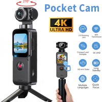 AliExpress ANSVICAM 4K Pocket Action Camera Touch Screen 270° Auto Rotatable Sports DV EIS Anti-shake Bodycam 4X Zoom Bicycle Vlog Cameras
