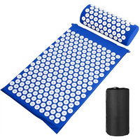 Acupressure Mat Massage Mat Pillow Set Applicator for Neck Foot Yoga Mat with Needle Back Cushion