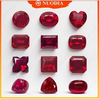 Lab Grown Ruby Round/Pear/Emerald/Oval/Princess/Heart/Cushion/Asscher/Marquise Cut Pigeon Blood red Selectable AGL Certificate