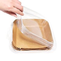 50/100 Pcs Disposable Air Fryer Paper Liners, Unbleached Parchment Paper, Non-Stick Baking Mats For Air Fryer Basket, Kit