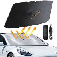 Car Windshield Sun Shade Umbrella, Automotive Sunshade Cover for Block UV Rays & Heat, Auto Interior Front Window Protector
