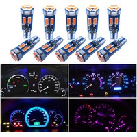 10pcs T5 Led Bulb Car Interior Dashboard Lights Instrument Lamp For Honda Civic Accord CRV Subaru Forester Outback Impreza