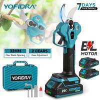 YOFIDRA 32MM Bürstenlose Elektrische Schere Kabellose Garten-Astschere Obstbaum-Astschere Elektrowerkzeug für Makita 21V Akku
