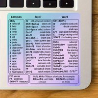 1 colorful gradual change laptop shortcut sticker - Excel VBA, Word, Access and Outlook Quick Reference Guide