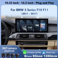 Android 14 Wireless CarPlay for BMW 5 Series F10 F11 2011-2017 CIC NBT Car Radio Multimedia Video Player Navigation GPS WIFI BT
