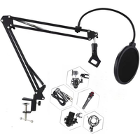 NB-35 Microphone Stand Professional Scissor Arm Stand With Microphone Pop Filter For Mic Bracket With Shock Mount