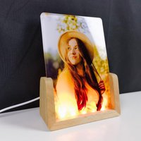 Sublimation Acrylic Blank Led Acrylic Photo Frame Display Stand Crafts Decoration for Home Birthday Christmas Women Men Car