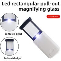 4X Magnifier with 3 LED Lights - Foldable Pocket Microscope for Jewelry, Reading & Crafts (Portable Illuminated Loupe, HD Lens)