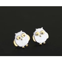 Real 925 Sterling Silver owl Earrings for Women Girls Gift Hot Fashion sterling-silver-jewelry Women Earrings