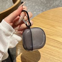 Smoky Transparent Case for Bose QuietComfort Ultra(2nd Gen)/QC Ultra Earbuds Shockproof Soft TPU Thin Cover with KeyChain