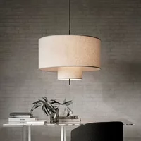 Nordic Wabi Sabi Linen Fabric Pendant Lamp Living Dining Room Led Ceiling Chandeliers Home Decor Lustre Bedroom Hanging Lights