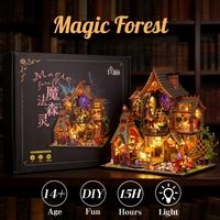 DIY Big Doll House Wooden Miniature Furniture Dollhouse Handmade home Model Assembly Toys for Birthday Gifts 2014