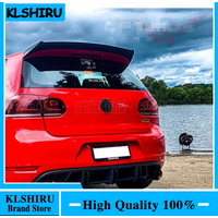 For Volkswagen Golf 6 MK6 GTI R TSI rear roof luggage compartment lid spoiler fenders carbon black sports modification kit