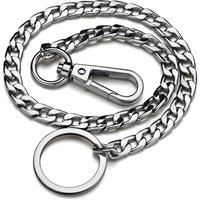 42cm Long Metal Keychain Wallet Belt Chain Rock Punk Trousers Hipster Pant Jean HipHop Jewelry Men's Key Ring Chain