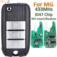 Remote Key 433Mhz for MG HS ZTS ZS MG3 MG6 MG5 RX5 RX8 I5 I6 ID47 7961X/Hitag3 Chip Flip Car 3 Buttons Fob Keyless Go/Not Smart